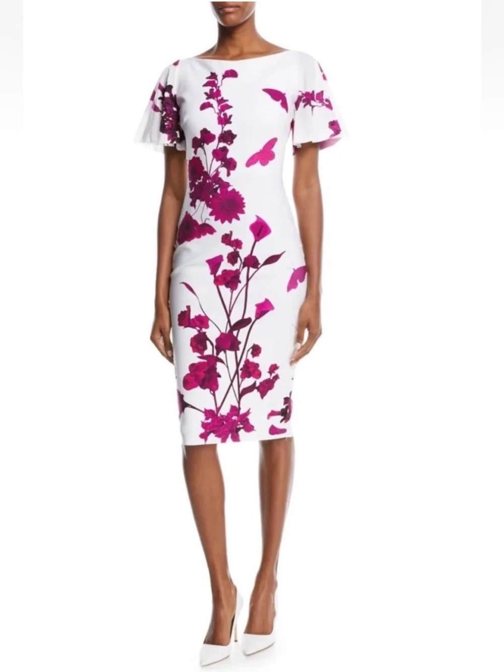 Chiara Boni Dress Sz 16 52 Floral Arifa Cocktail MOB MOG